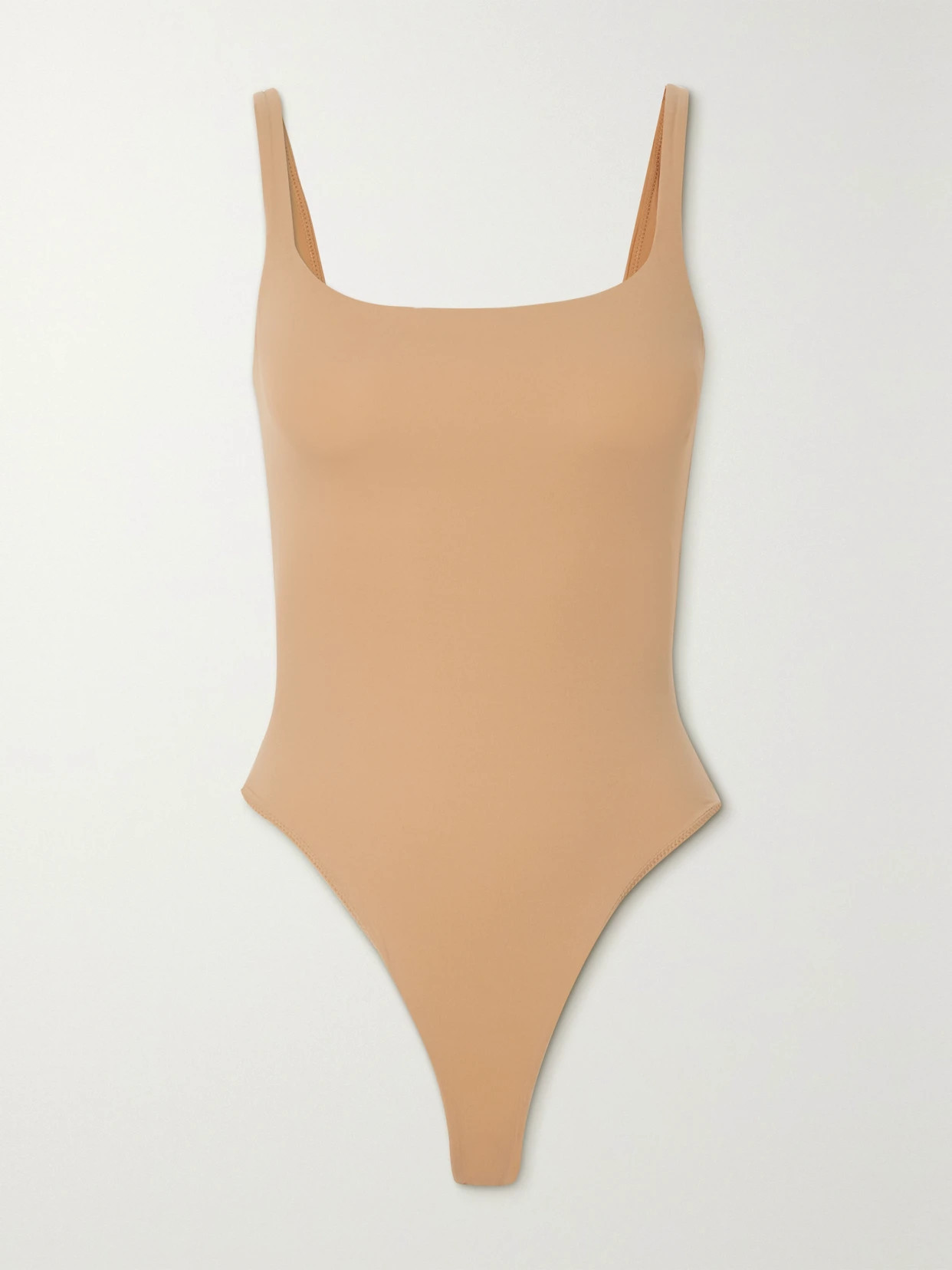 SKIMS - Fits Everybody Square Neck Bodysuit - Ochre | NET-A-PORTER (US)