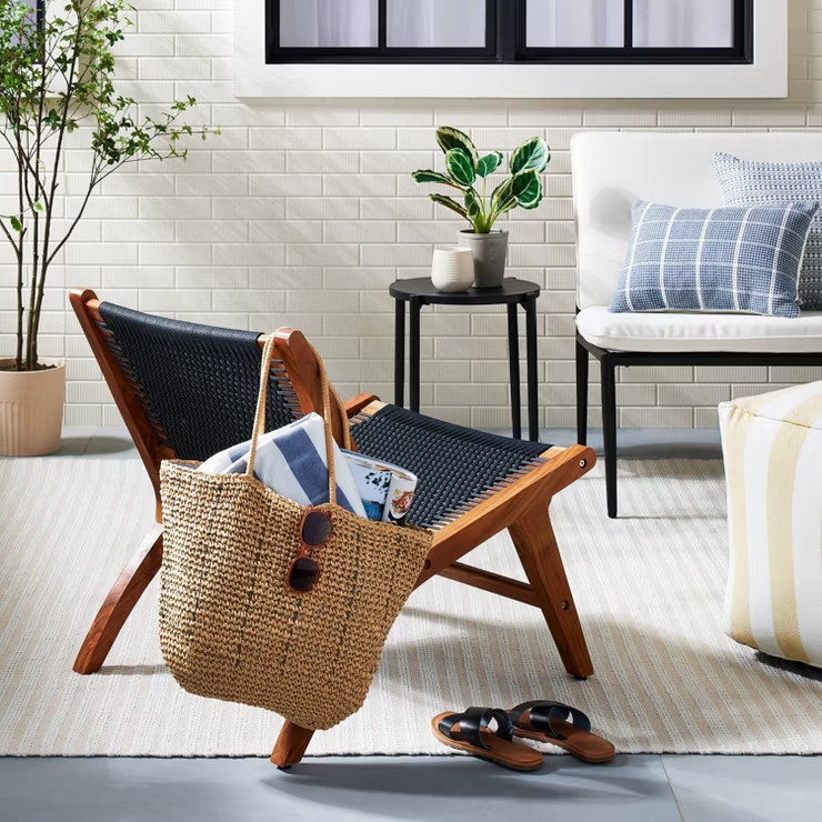 Striped Woven Tote Bag Natural - Hearth & Hand™ with Magnolia | Target