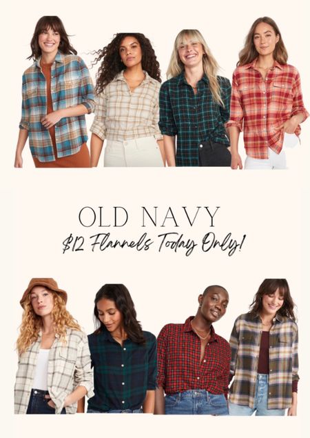 Today only! $12 old navy flannels 

#LTKSeasonal #LTKsalealert #LTKunder50