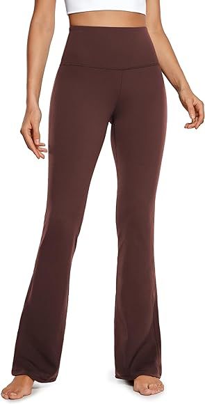 CRZ YOGA Womens Butterluxe High Waist Flare Leggings 32 Inches - Wide Leg Bootcut Yoga Pants with Po | Amazon (US)