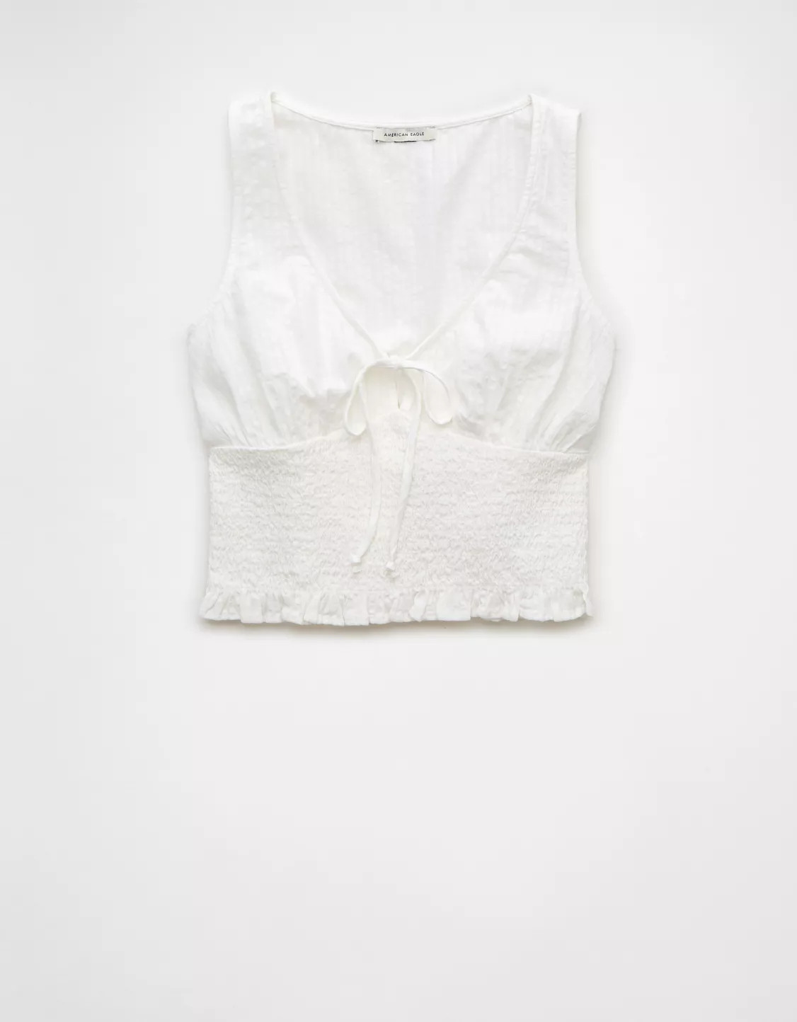 AE Smocked V-Neck Tank Top | American Eagle Outfitters (US & CA)