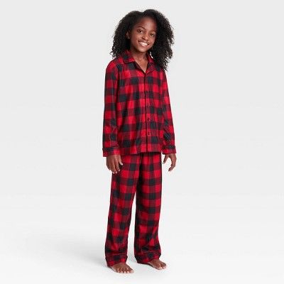 Kids&#39; Holiday Buffalo Check Flannel Matching Family Pajama Set - Wondershop&#8482; Red 12 | Target