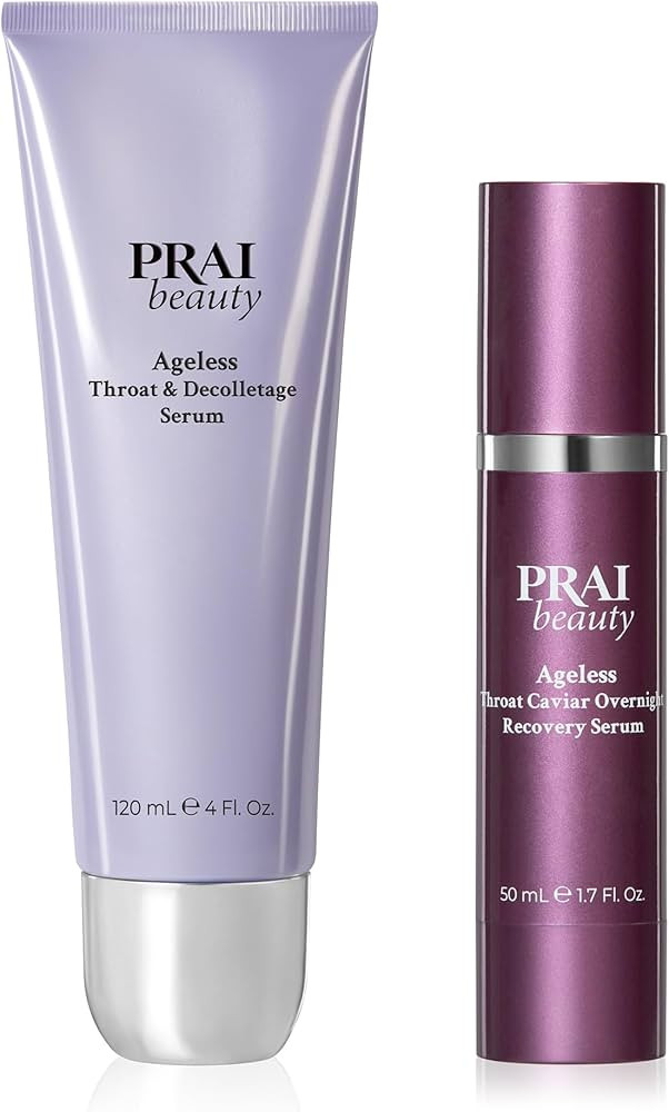 PRAI Beauty Ageless Throat & Decolletage Duo - Ageless Throat & Decolletage Serums for Morning an... | Amazon (US)