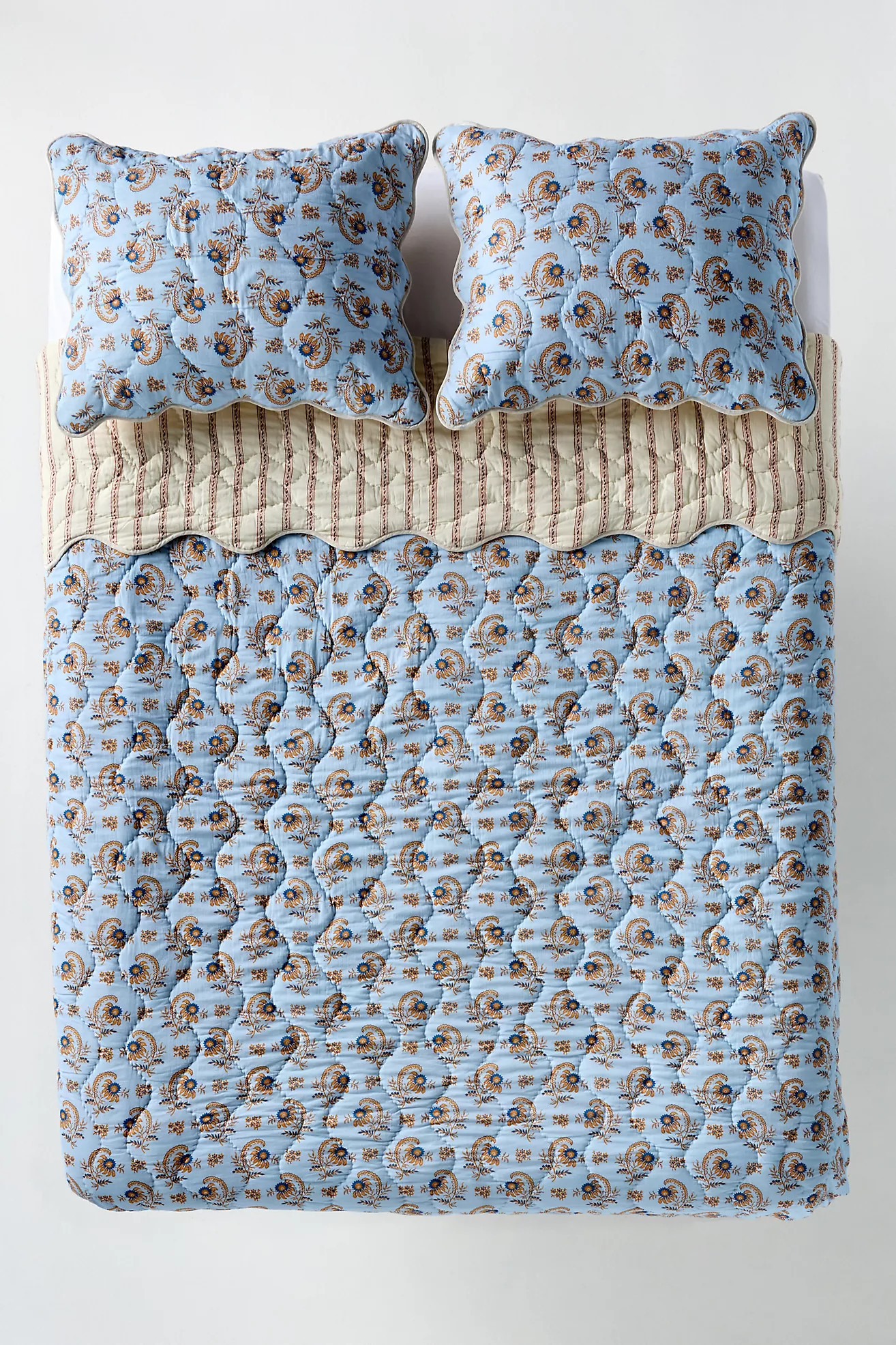 Iluka 100% Cotton Gauze Floral Quilt | Anthropologie (US)