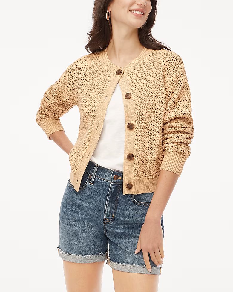 Crochet cardigan sweater | J.Crew Factory