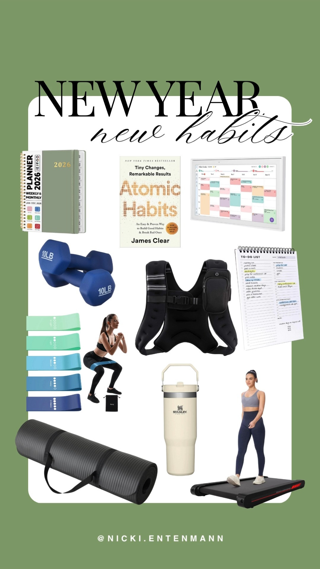 Starting the new year with the right habits! My top picks for fitness and organization. From workout gear to planning tools, these essentials will help you stay on track. #NewYearHabits #FitnessGear #Organization #AmazonFinds #WellnessJourney #Productivity															 

 #LTKfitnessgoals #LTKActive #LTKHome