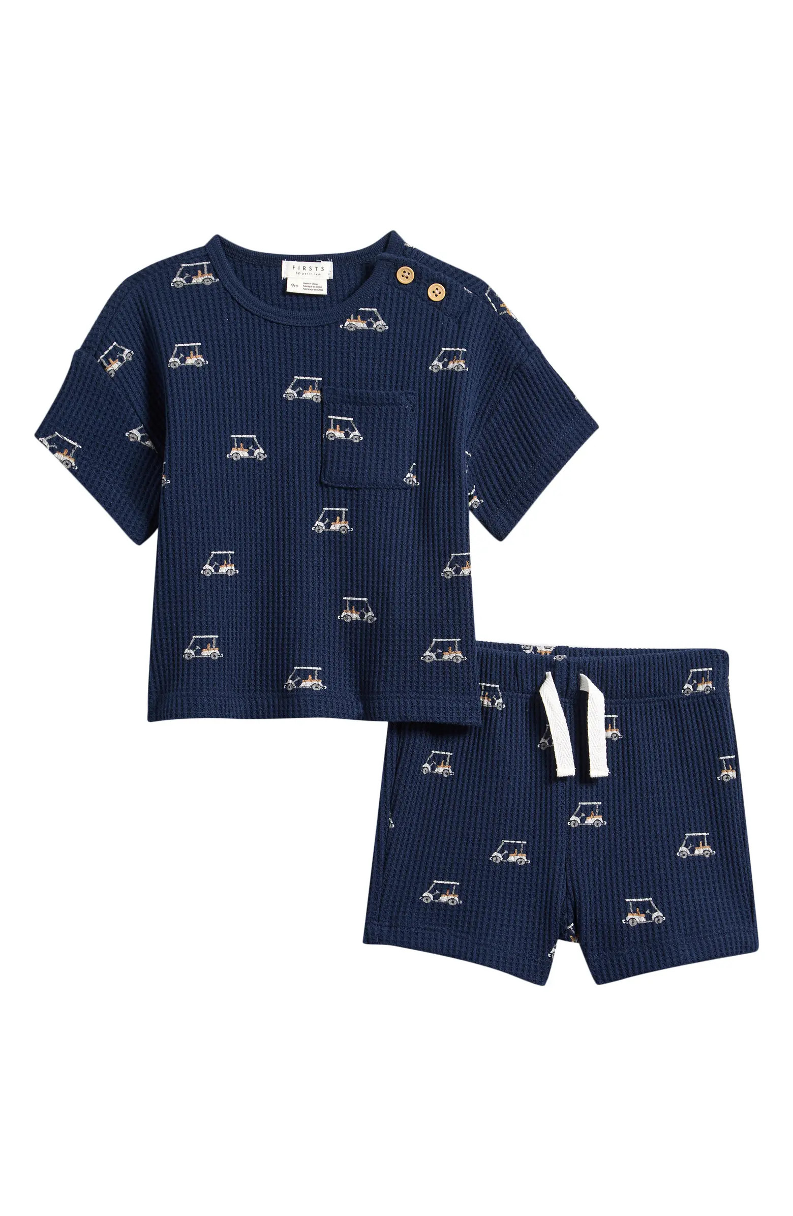 Golf Cart Thermal Organic Cotton Blend T-Shirt & Shorts Set | Nordstrom
