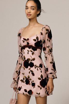 Avec Les Filles Sweetheart Poet-Sleeve Mini Dress | Anthropologie (US)