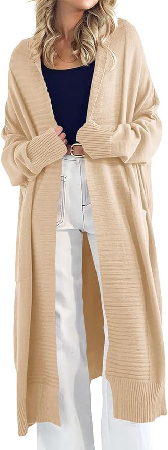 Danedvi Womens Long Cardigan Sweaters 2025 Fall Chunky Knit Oversized Slouchy Open Front Warm Coa... | Amazon (US)