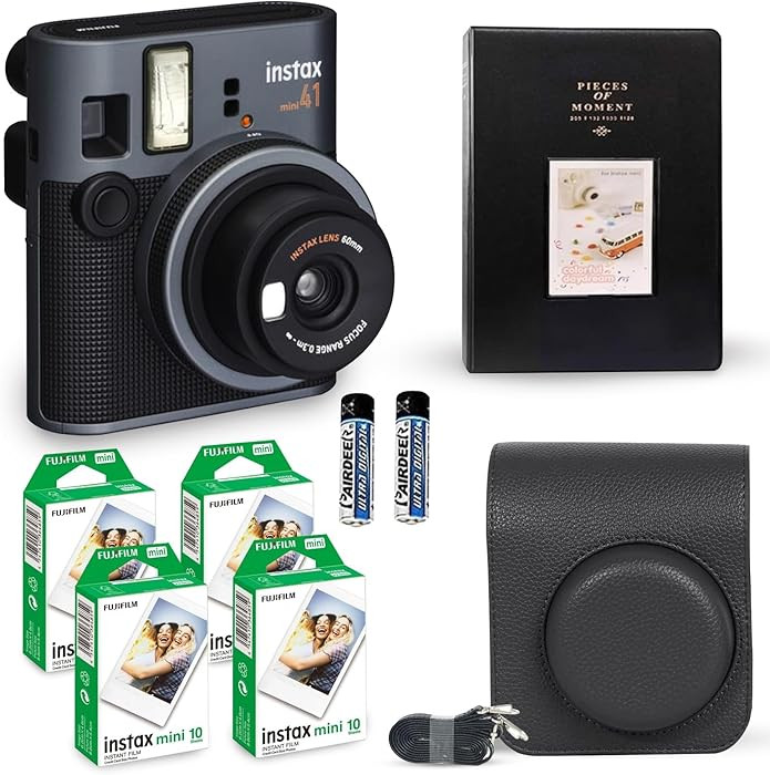 Fujifilm Instax Mini 41 Instant Camera Vintage Black. + Fujifilm Value Pack (40 Sheets) + Shutter... | Amazon (US)