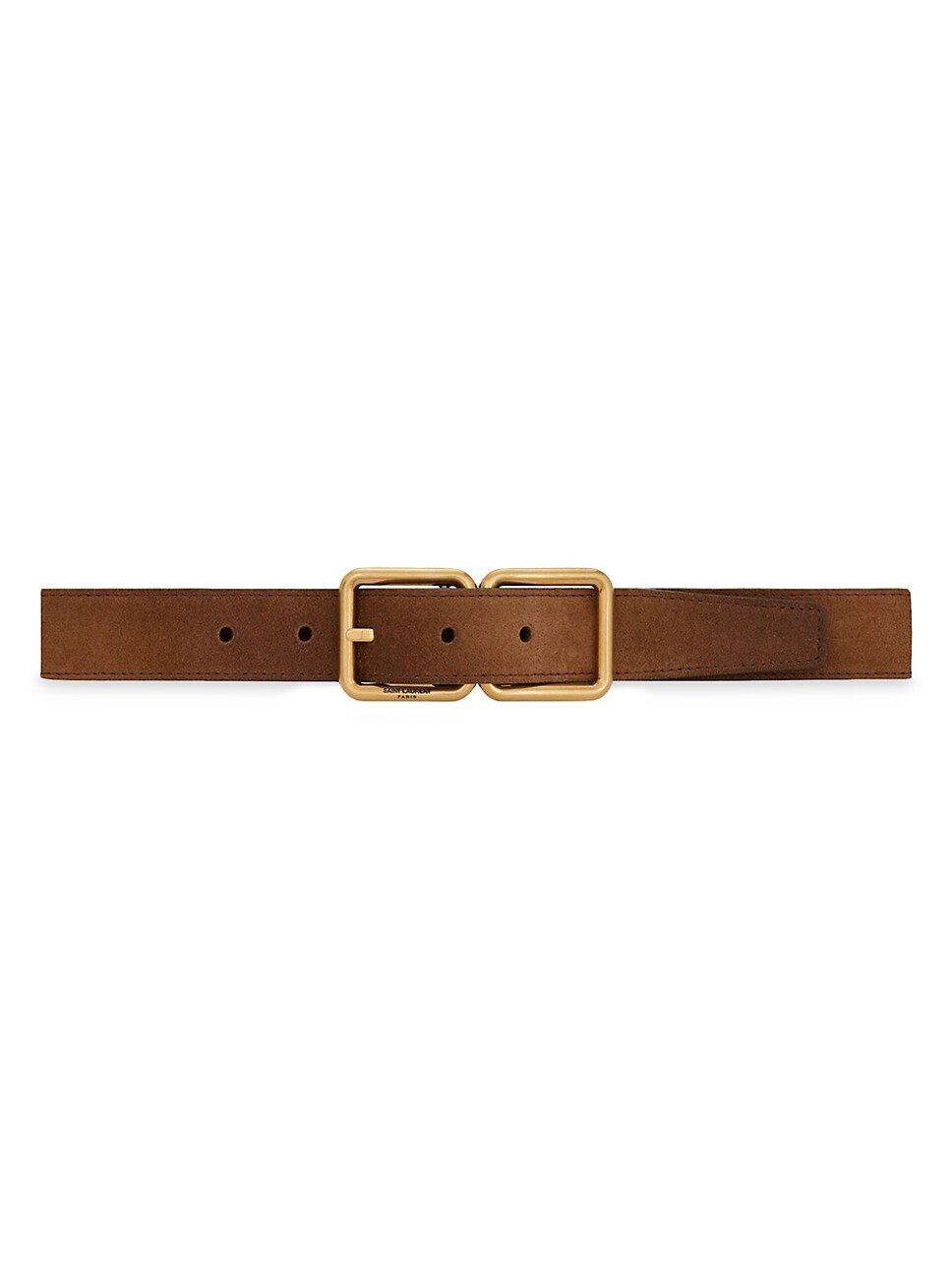 Double Buckle Belt in Suede | Saks Fifth Avenue