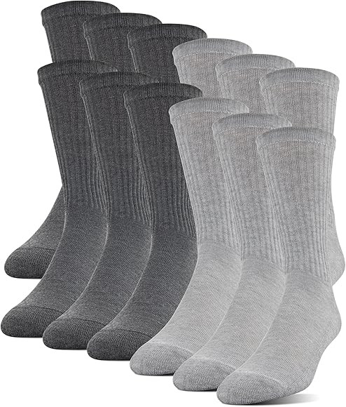 Gildan mens Polyester Half Cushion Crew Socks, 12-pack | Amazon (CA)