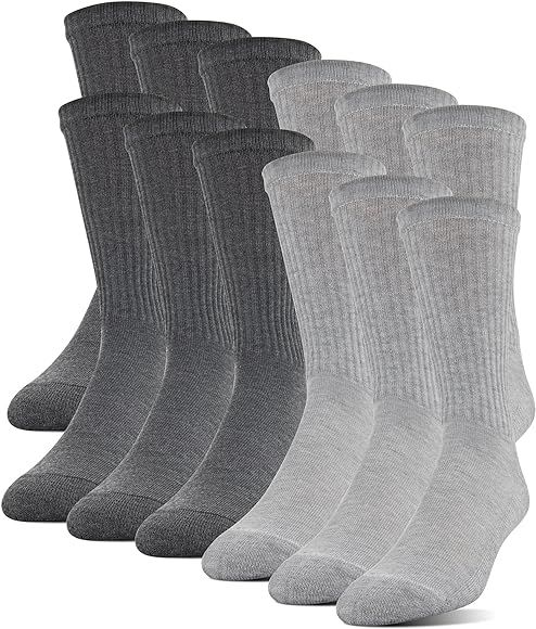 Gildan mens Polyester Half Cushion Crew Socks, 12-pack | Amazon (CA)