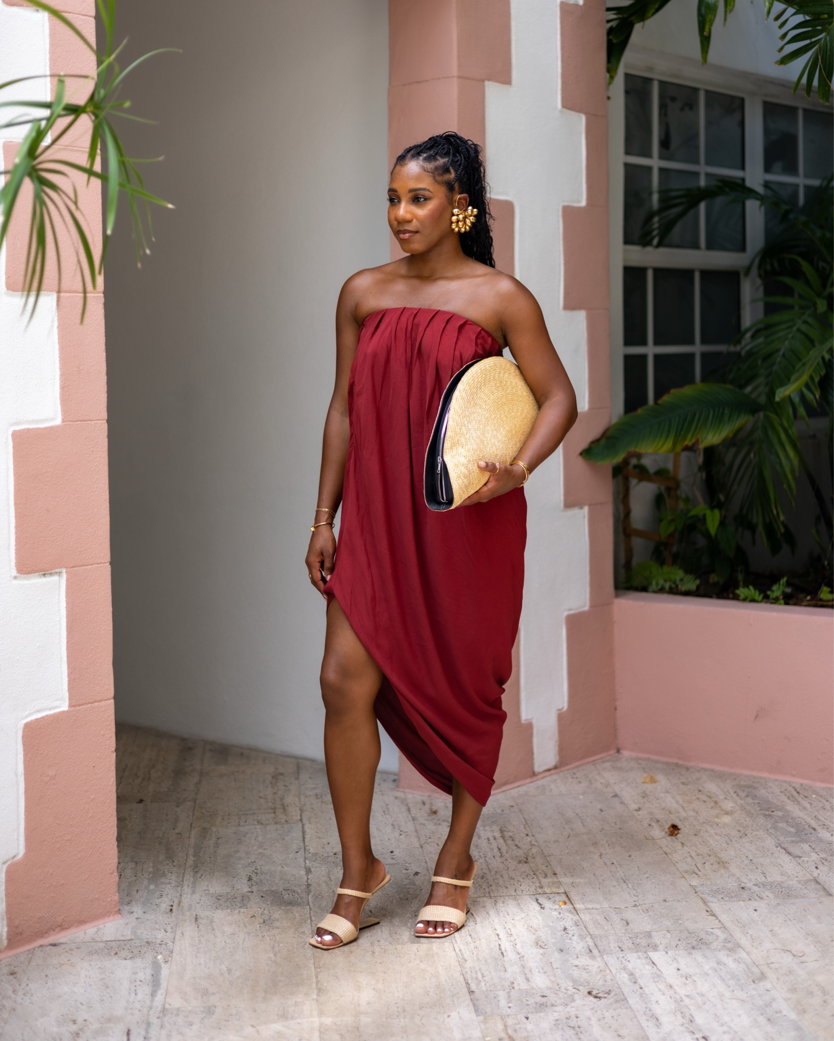 Get the look! Wearing a size medium in the dress.

@hm dress
@cultgaia sandals
@hugokreit earrings
@COSstores bag
@makeupforever limitless brown lip liner
@makeupbymario rose crush lip gloss
@loccitane shimmer body oil

#HM #cos #cultgaia #summertrends2025 

#LTKOver40 #LTKFindsUnder50 #LTKStyleTip