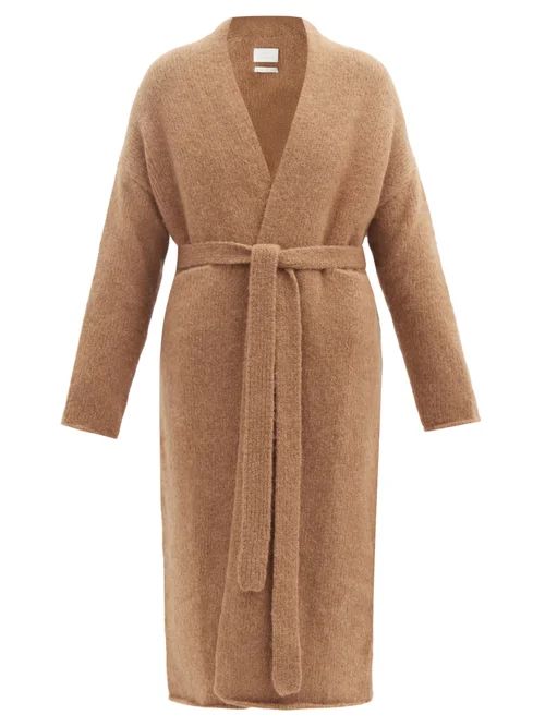 Lauren Manoogian - Belted Alpaca And Wool-blend Cardigan - Womens - Tan | Matches (US)