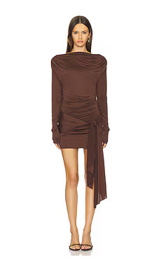 SUPERDOWN Miram Mini Dress In Dark Brown from Revolve.com | Revolve Clothing (Global)