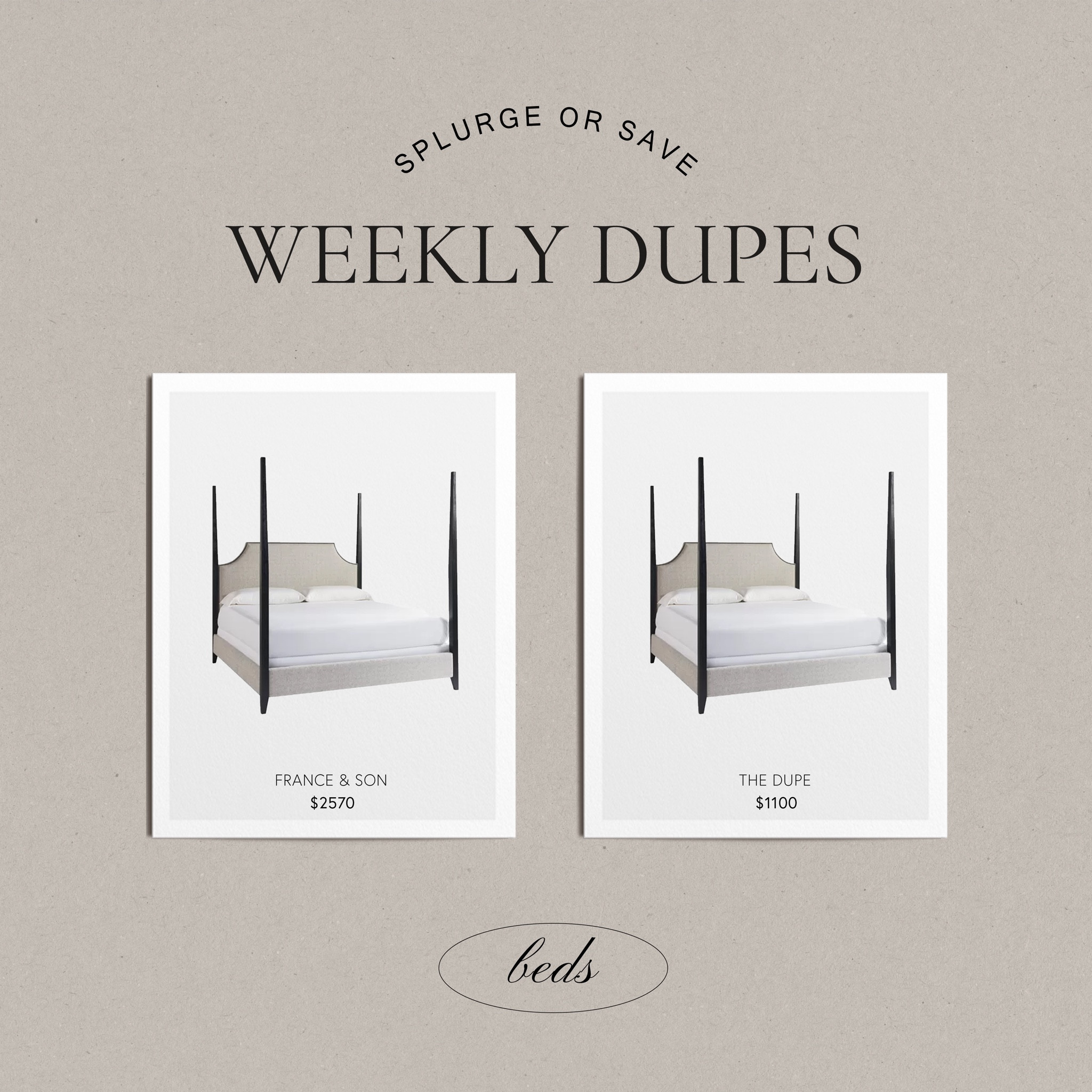 Poster bed dupe!