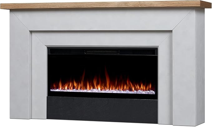 Real Flame Malie 68” Smart Electric Fireplace with Mantel, App & Remote Control, Replaceable Fi... | Amazon (US)