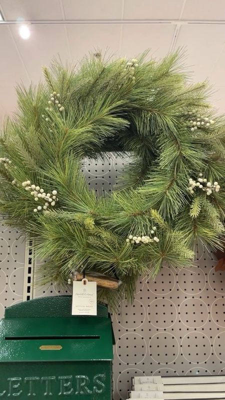 Hearth and hand with magnolia brought back their pine needles and white berries for a third year! They have the wreath. The garland and the little picks!

#LTKHoliday #LTKhome #LTKSeasonal
