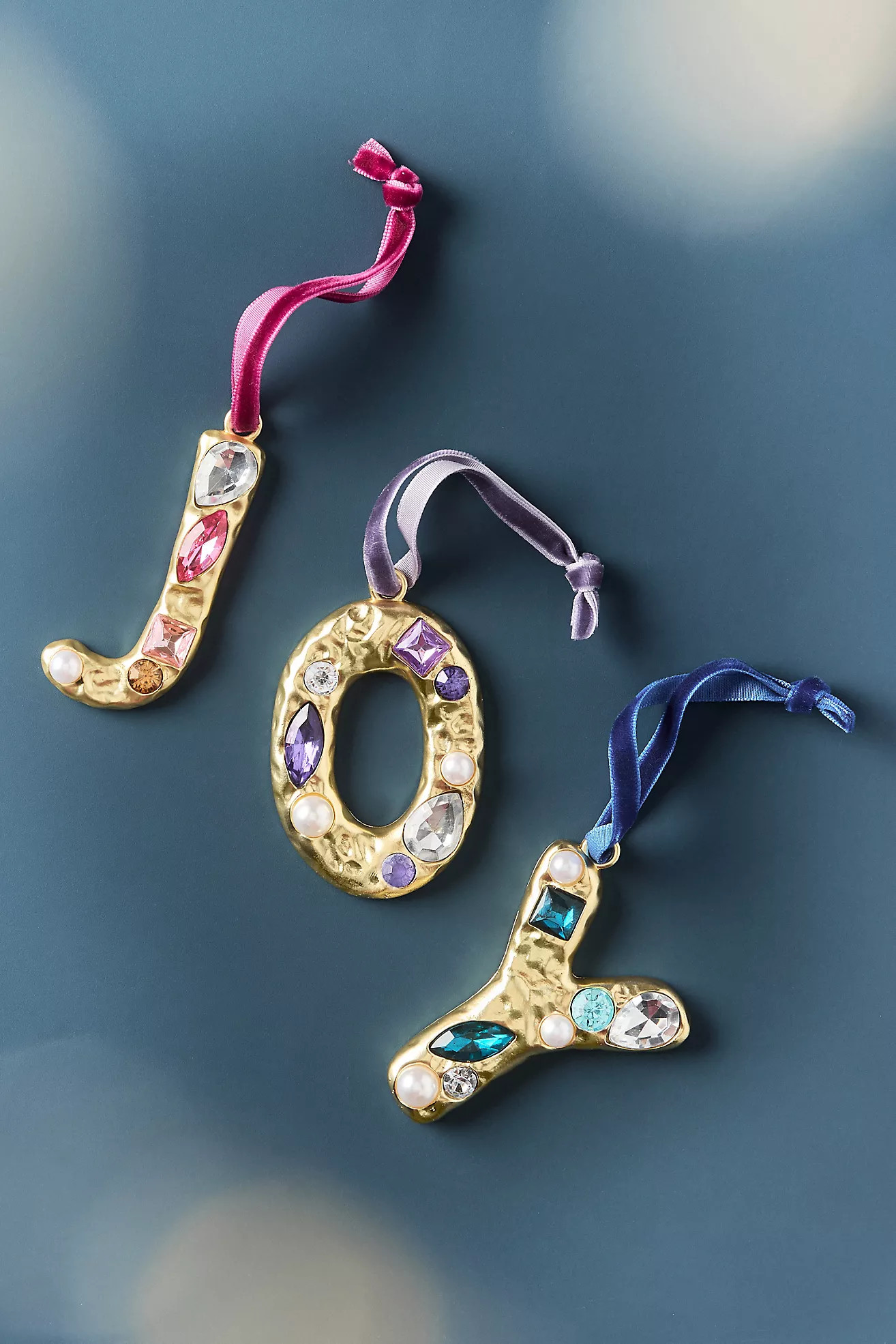 Gold Jeweled Monogram Ornament | Anthropologie (US)