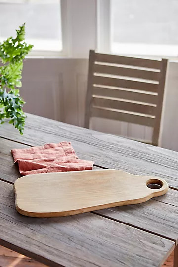 Organic Shaped Teak Root Serving Board with Handle | Anthropologie (US)