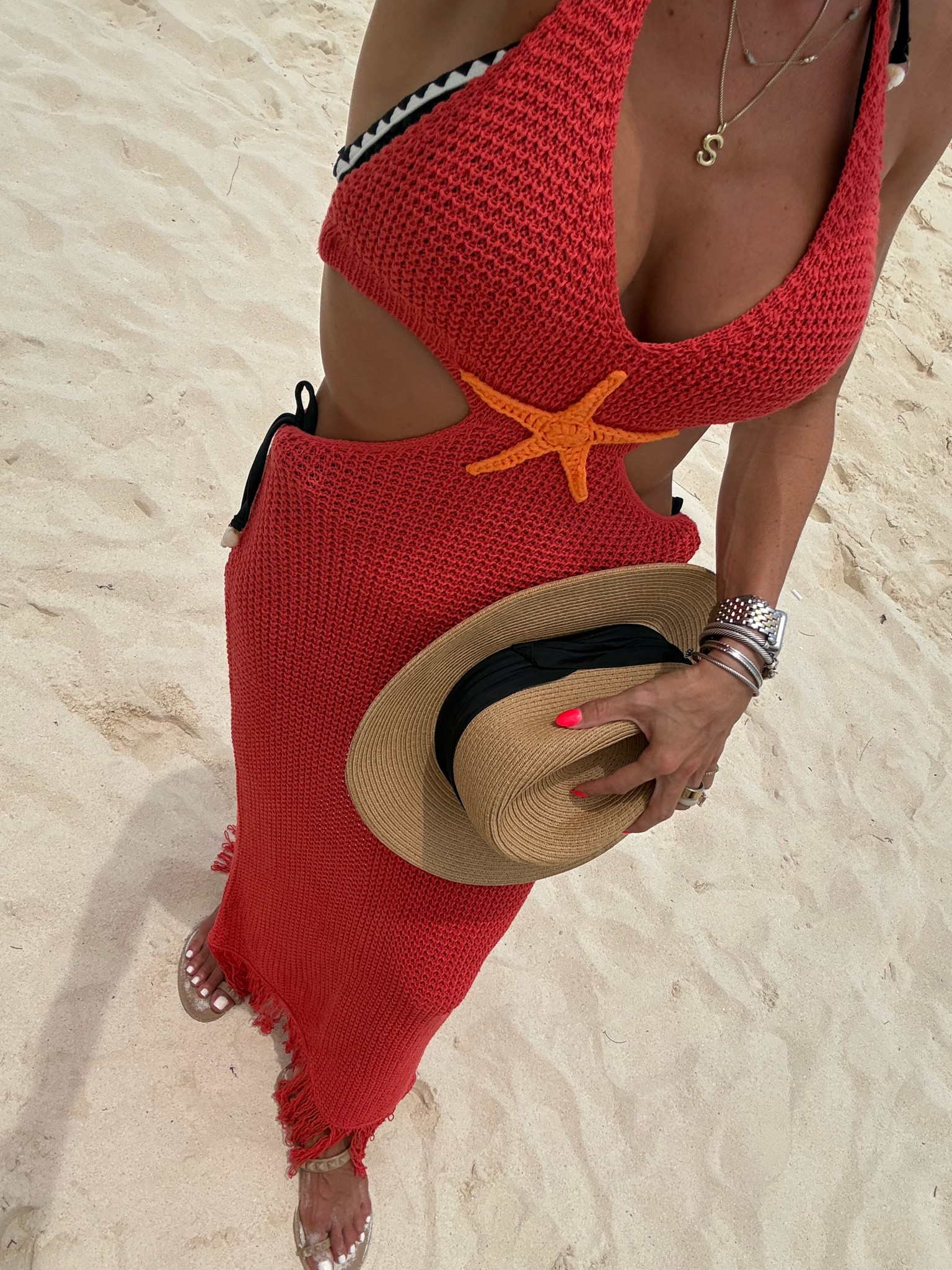 Star coverup crochet size xs beach. Outfit vacation