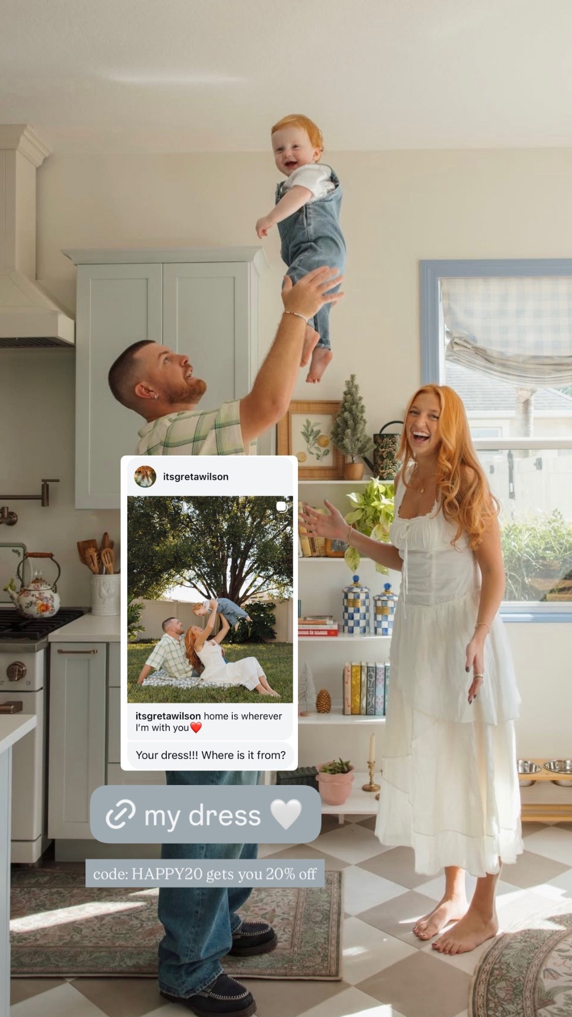 use code: HAPPY20 to save 20% on my Free People dress!! 🤍