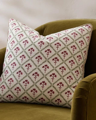 Magnolia Holiday Block Print Pillow | Magnolia