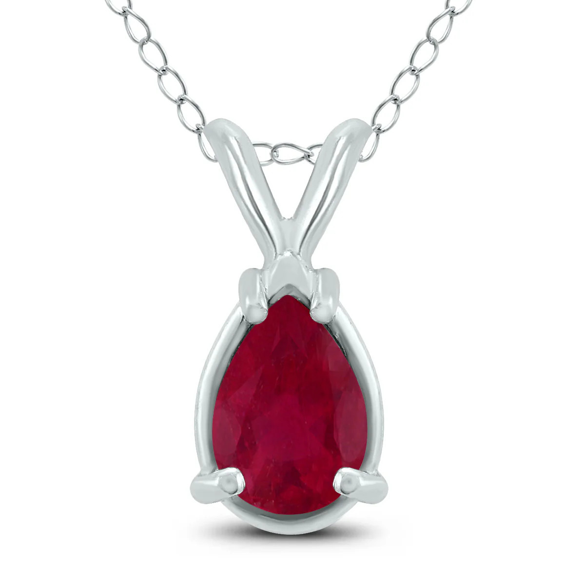 14K 5X3Mm Pear Ruby Pendant | Shop Simon