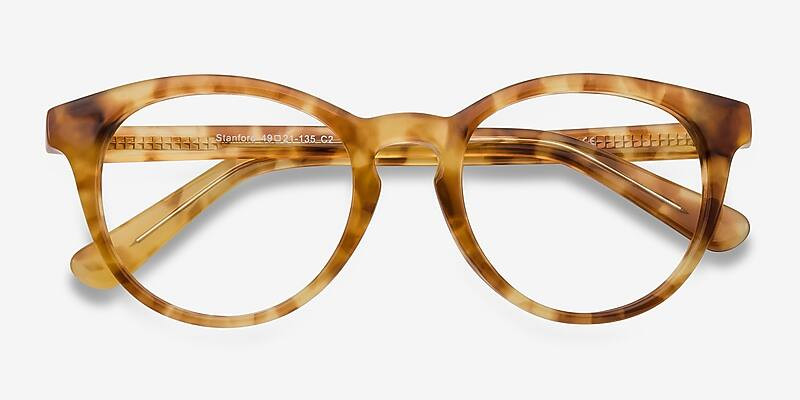 Stanford Round Brown & Tortoise Glasses for Women | Eyebuydirect | EyeBuyDirect.com