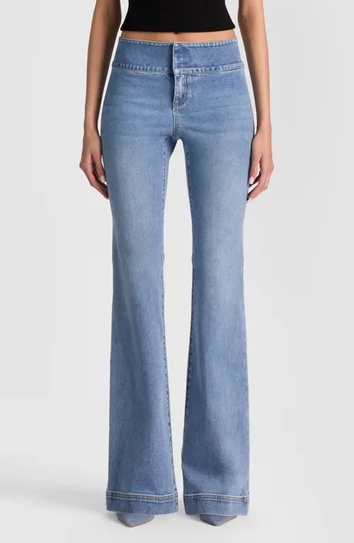 Alice + Olivia Hot Mid Rise Bootcut Jeans in Celine Vintage at Nordstrom, Size 32 | Nordstrom