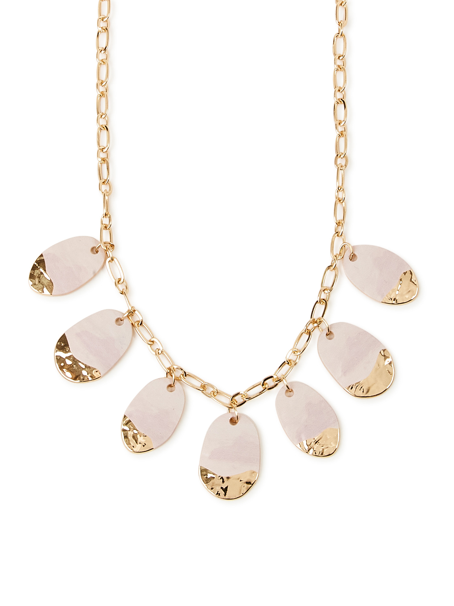 Time and Tru Women’s White and Gold-Tone Teardrop Necklace | Walmart (US)