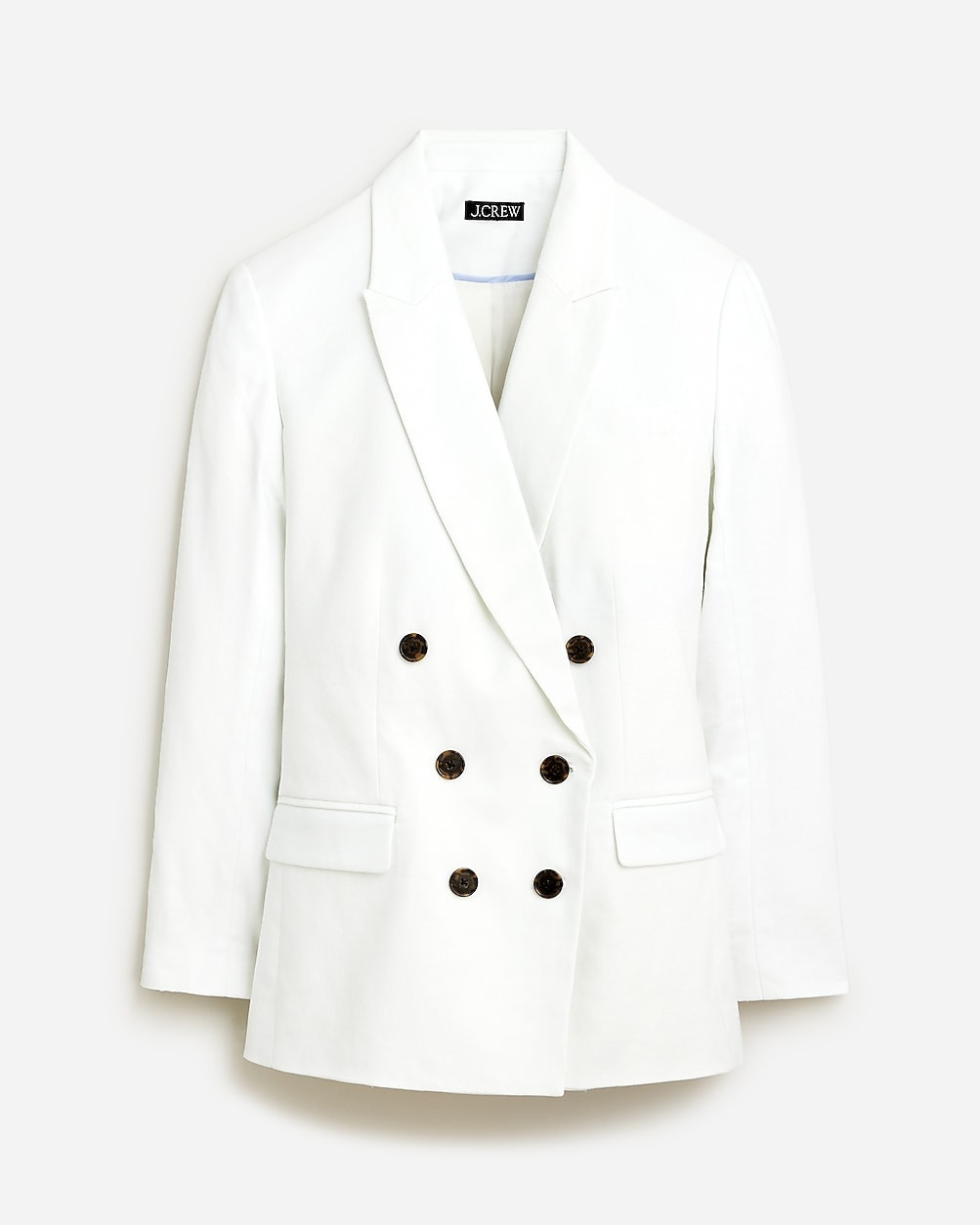 Double-breasted blazer in stretch linen blend | J. Crew US
