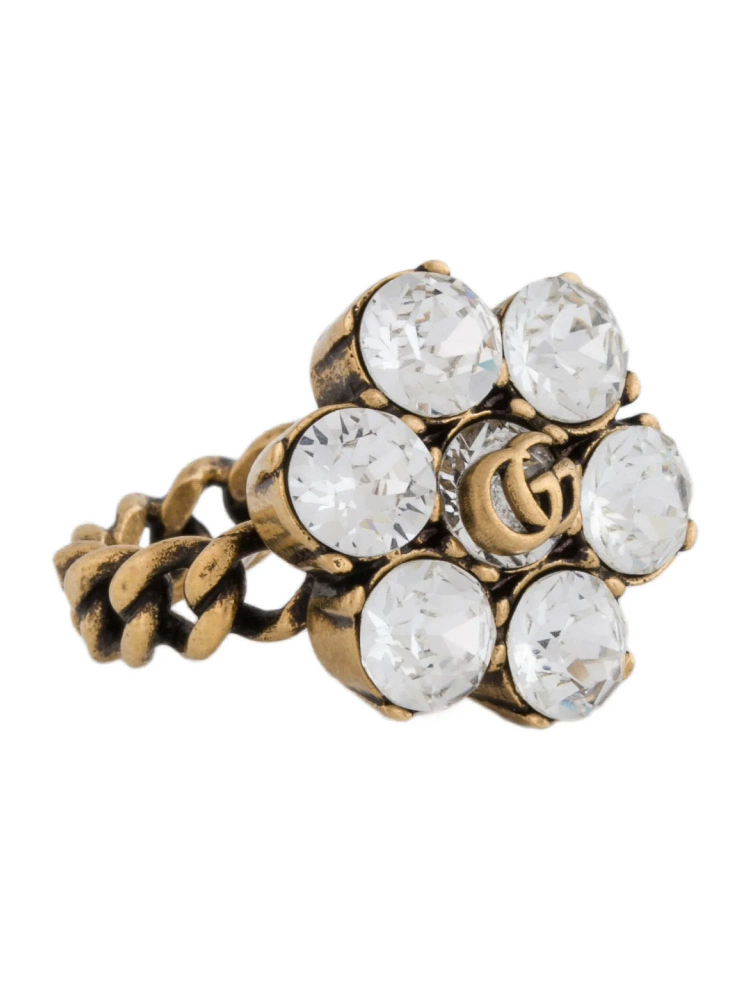 Crystal Double G Ring | The RealReal
