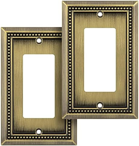 Henne Bery Sunken Pearls Heavy Duty Decorative Wall Plate Switch Plate Outlet Cover (Single Decor... | Amazon (US)