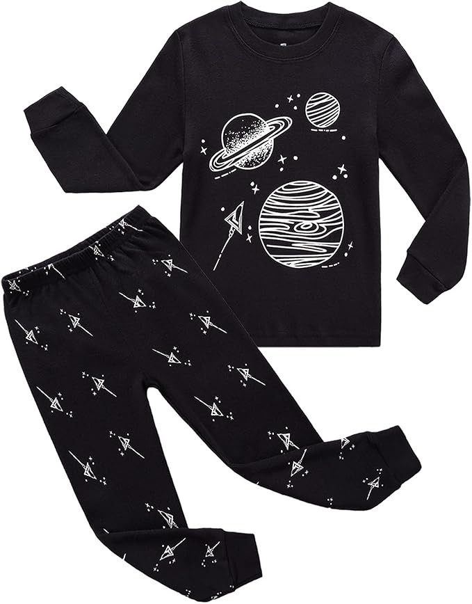 RKOIAN Little Boys Girls' Pajamas Sets Glow in The Dark Toddler Pjs Cotton Kids Sleepwear | Amazon (US)