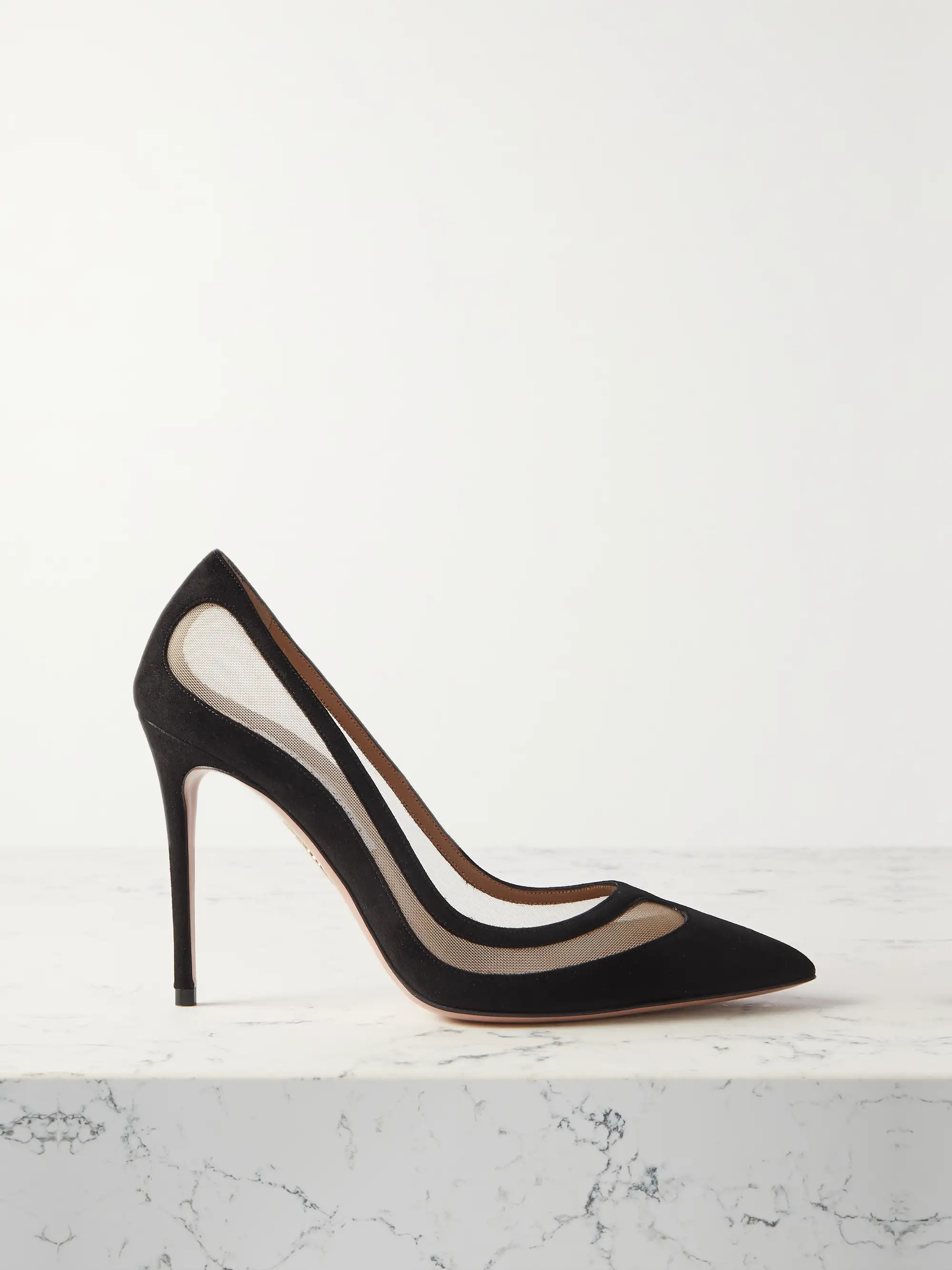 Amal 105 suede and mesh pumps | NET-A-PORTER (US)