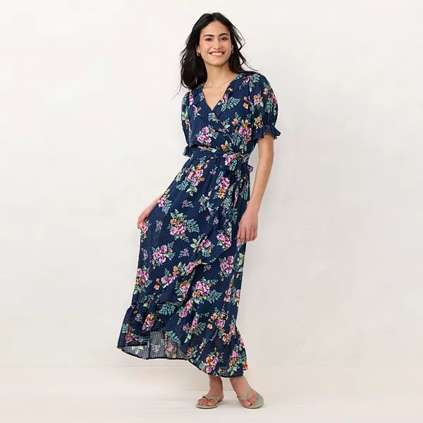 Women's LC Lauren Conrad Ruffled Wrap Maxi Dress | Kohl's