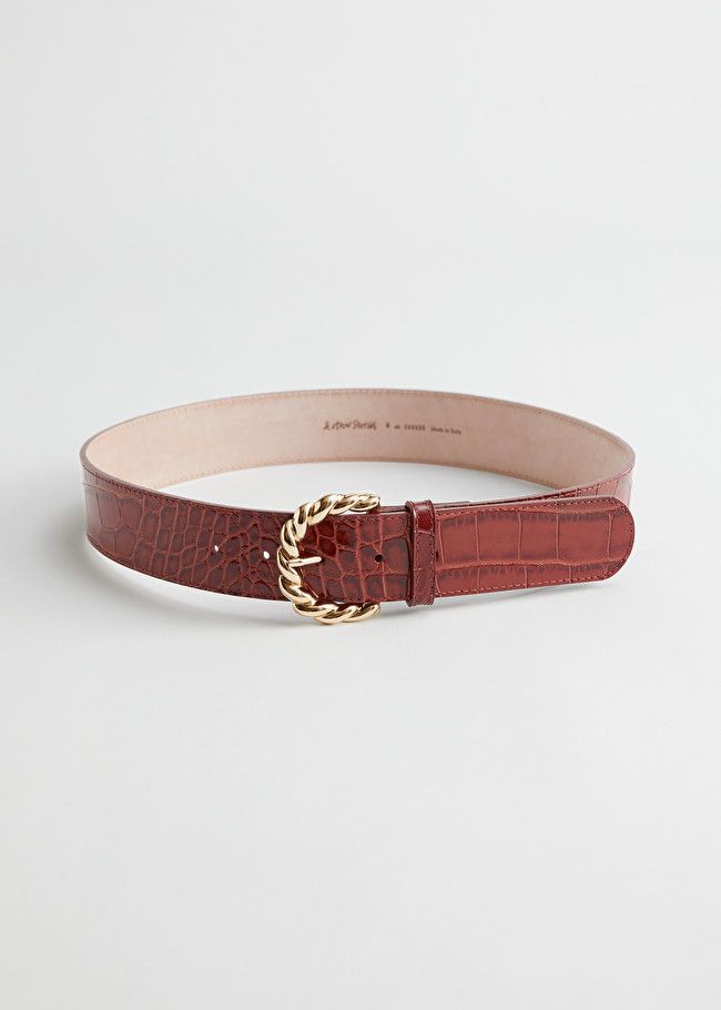 Braid Buckle Croco Leather Belt | & Other Stories (EU + UK)