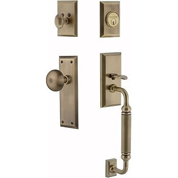Nostalgic Warehouse New York C Grip Front Door Handle and Deadbolt Set | Amazon (US)