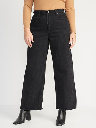 Extra High-Waisted Baggy Wide-Leg Non-Stretch Jeans for Women | Old Navy (US)