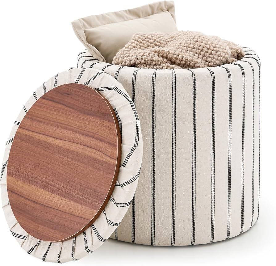 Wimarsbon 18inch Storage Ottoman with Detachable Tray, Mid Century Large Capacity Oversized Ottom... | Amazon (US)
