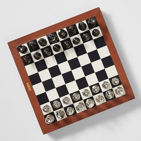 Deluxe Leather Chess Set | Mark and Graham