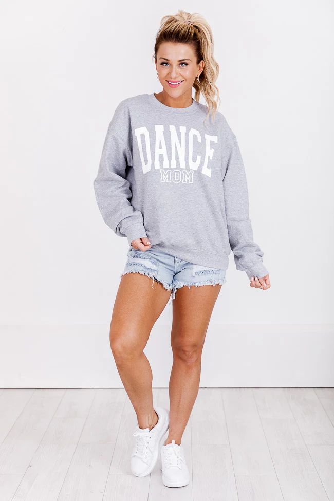 Dance Mom Block Grey Graphic Sweatshirt | Pink Lily