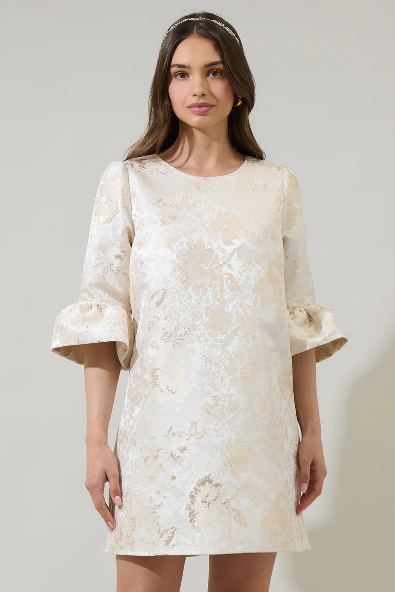 Lola Jacquard Aria Shift Mini Dress | Sugarlips