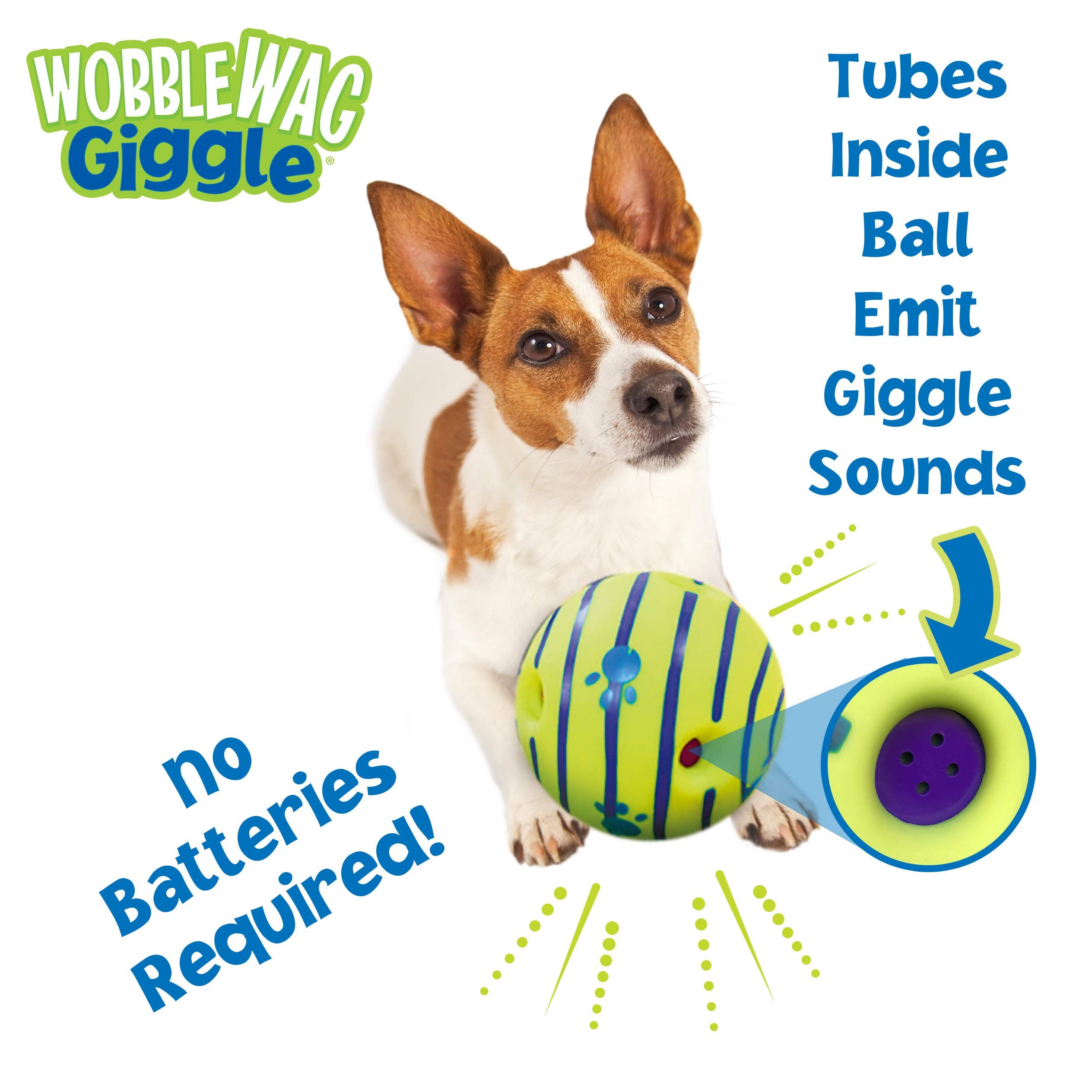 Wobble Wag Giggle Ball, Interactive Dog Toy, Fun Giggle Sounds When Rolled or Shaken, Pets Know Best | Amazon (US)