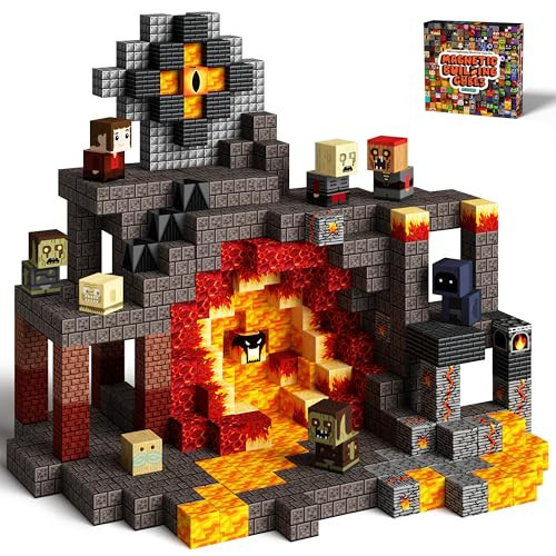 idoot 100PCS Magnetic Blocks Monster Sensory Toys for Kids, Build MagWonder with Building Construction Playset, STEM Montessori Gifts for Boys and Girls | Amazon (US)