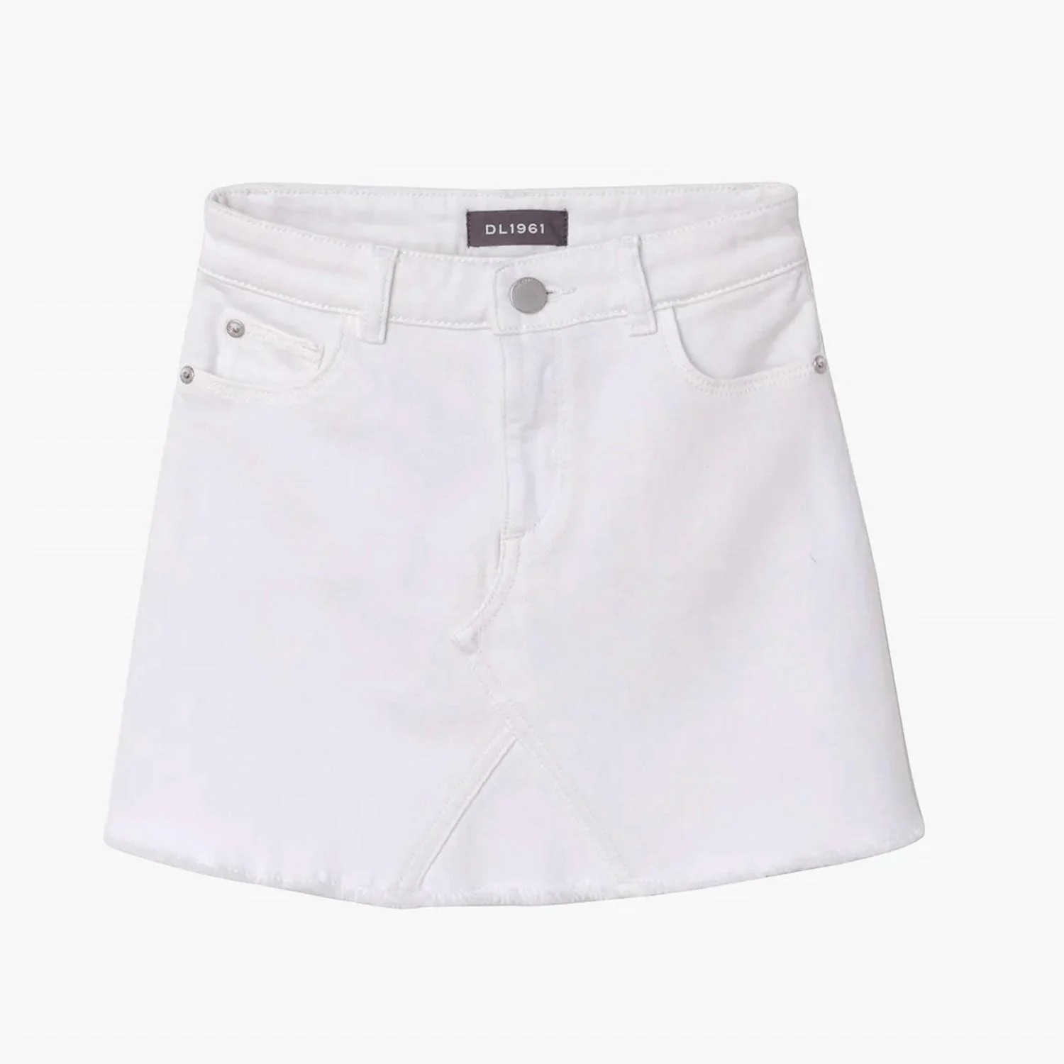 Women's Denim Mini Skirt In White | Shop Simon