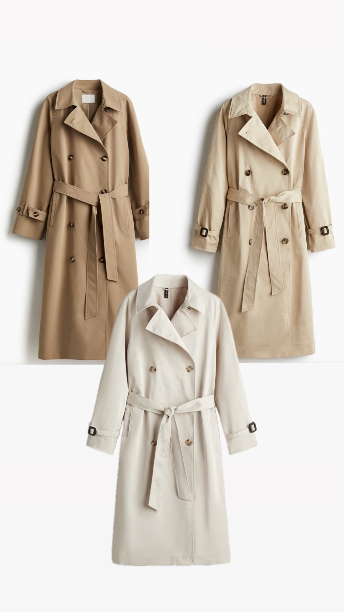 A timeless essential you’ll wear year after year 🤍🤎
These classic trench coats are the definition of effortless style- perfect for layering over knits, denim, or even dresses. Whether you go for beige, camel, or cream, a good trench instantly elevates your look.
✨ A must-have staple for every capsule wardrobe.