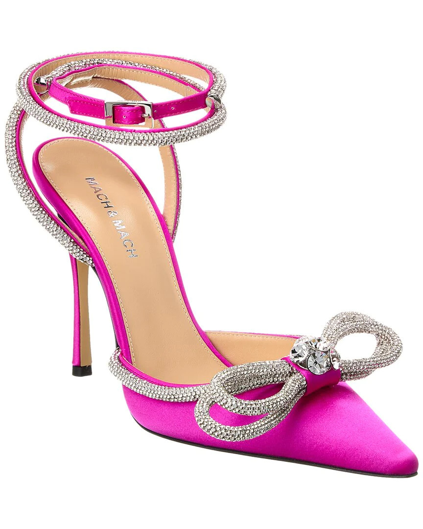 Mach & Mach Double Bow Satin Pump | Shop Simon